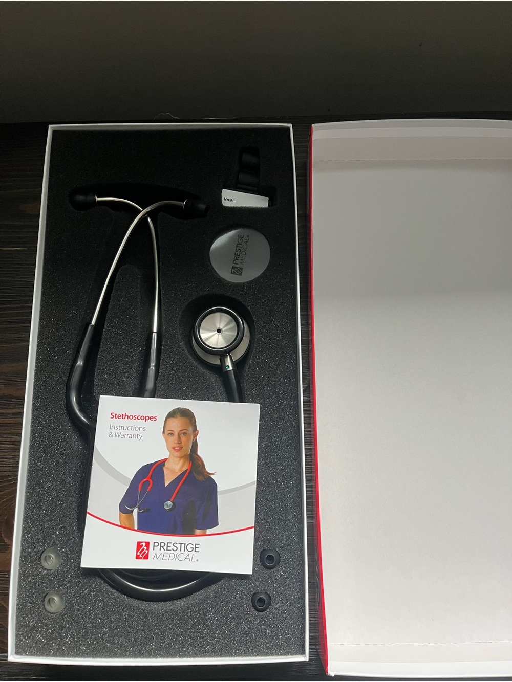 Prestige Medical Black Stethoscope - Professional Diagnostic Stethoscope